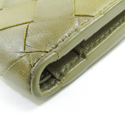 Bottega Veneta Intrecciato Women,Men Leather Middle Wallet (bi-fold) Khaki