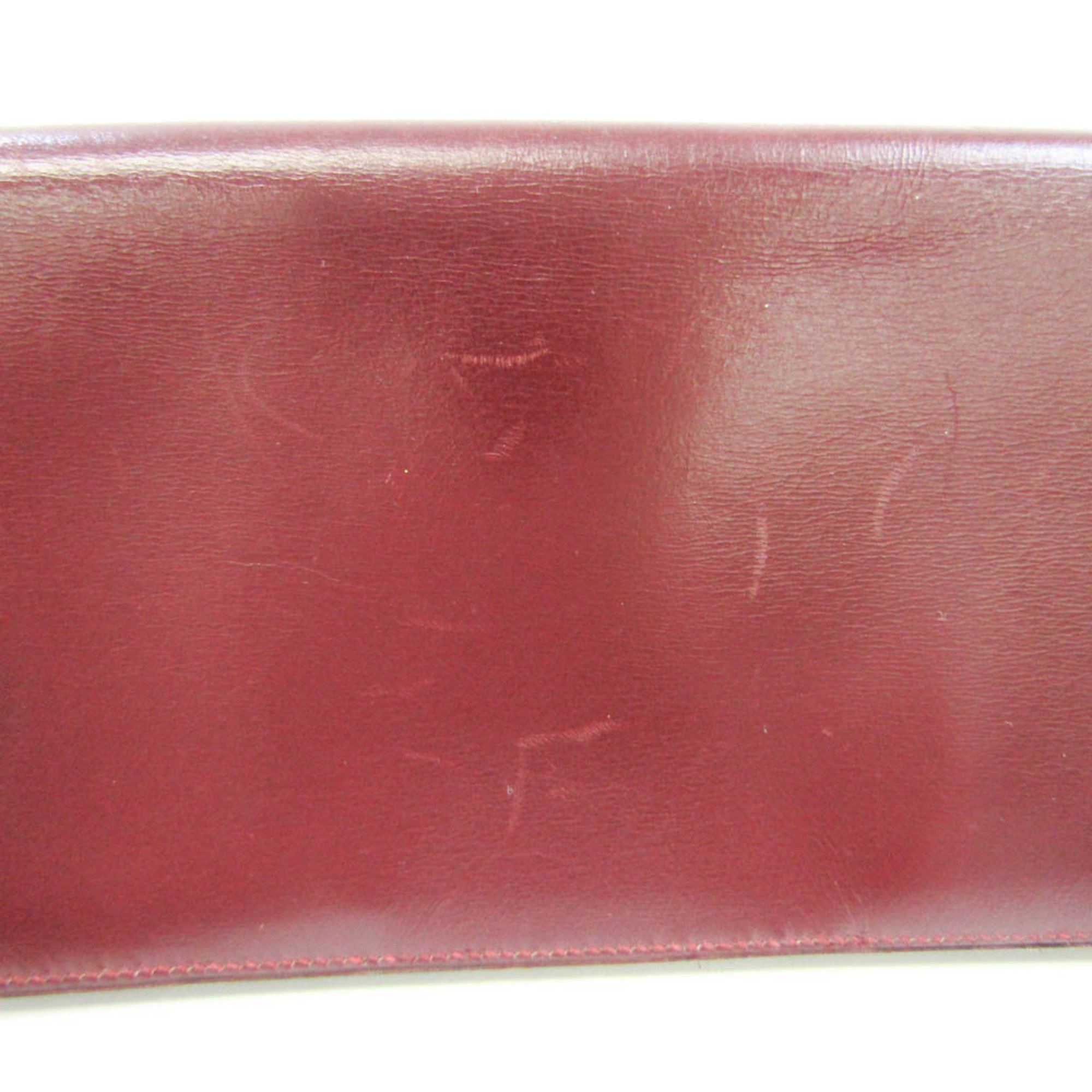 Hermes Women's Leather Long Bill Wallet (bi-fold) Bordeaux