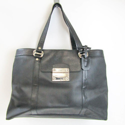 Bvlgari 29654 Women's Leather,PVC Tote Bag Black