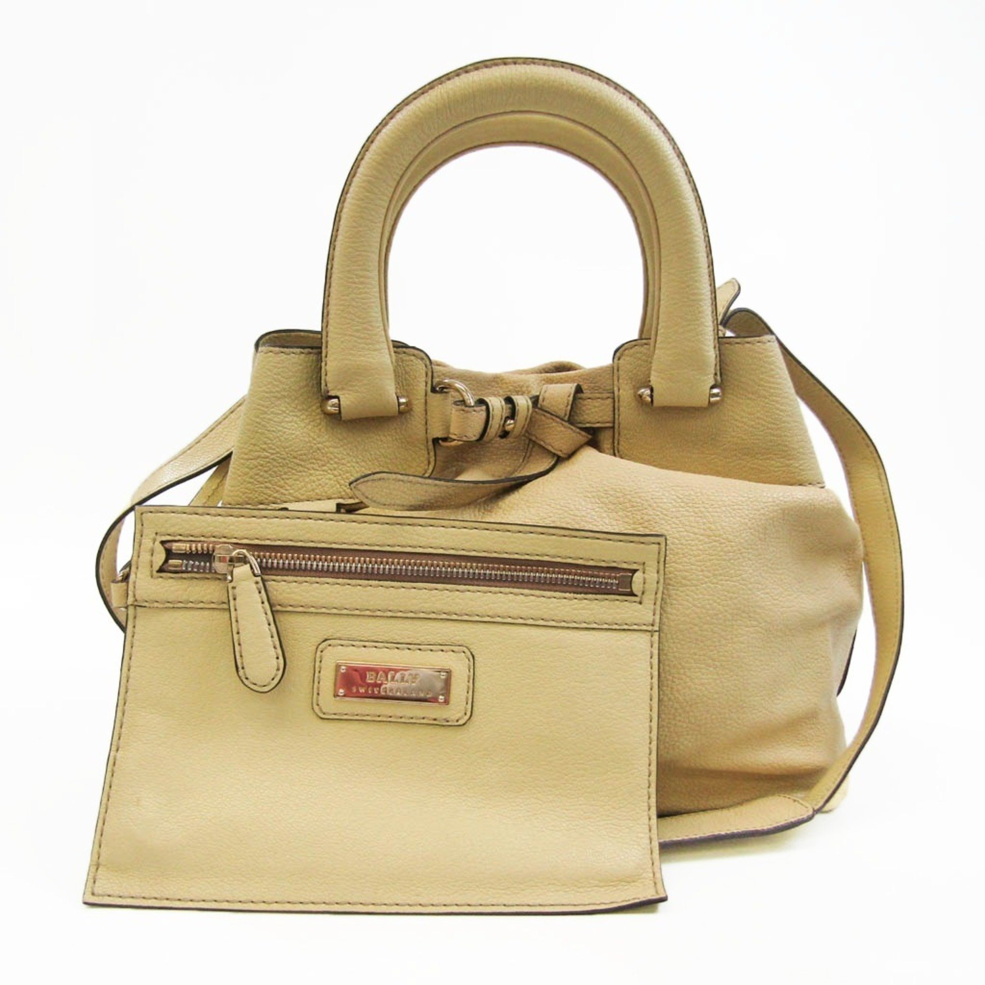 Bally PIAFFIN-MD Women's Leather Handbag,Shoulder Bag Cream