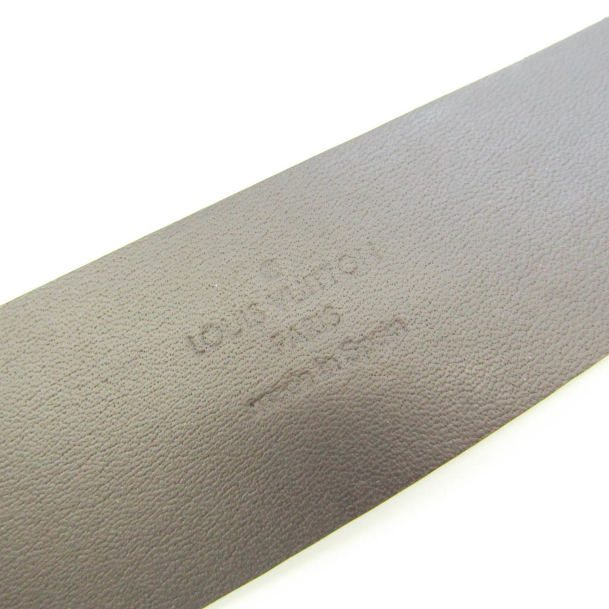 Louis Vuitton Taiga M9115 Women's Leather Standard Belt Navy,Off-white 100