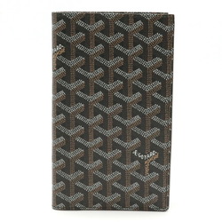 GOYARD Goyard Herringbone Pattern Sunlock Long Wallet PVC Leather Brown Black White