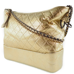 Chanel Gabrielle de Hobo Bag Cocomark A93824 Calf Gold Women's Shoulder