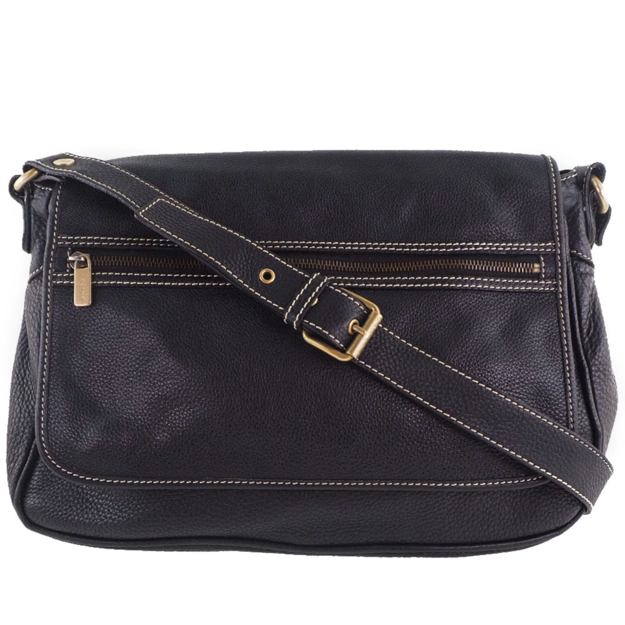 celine calf black ladies shoulder bag