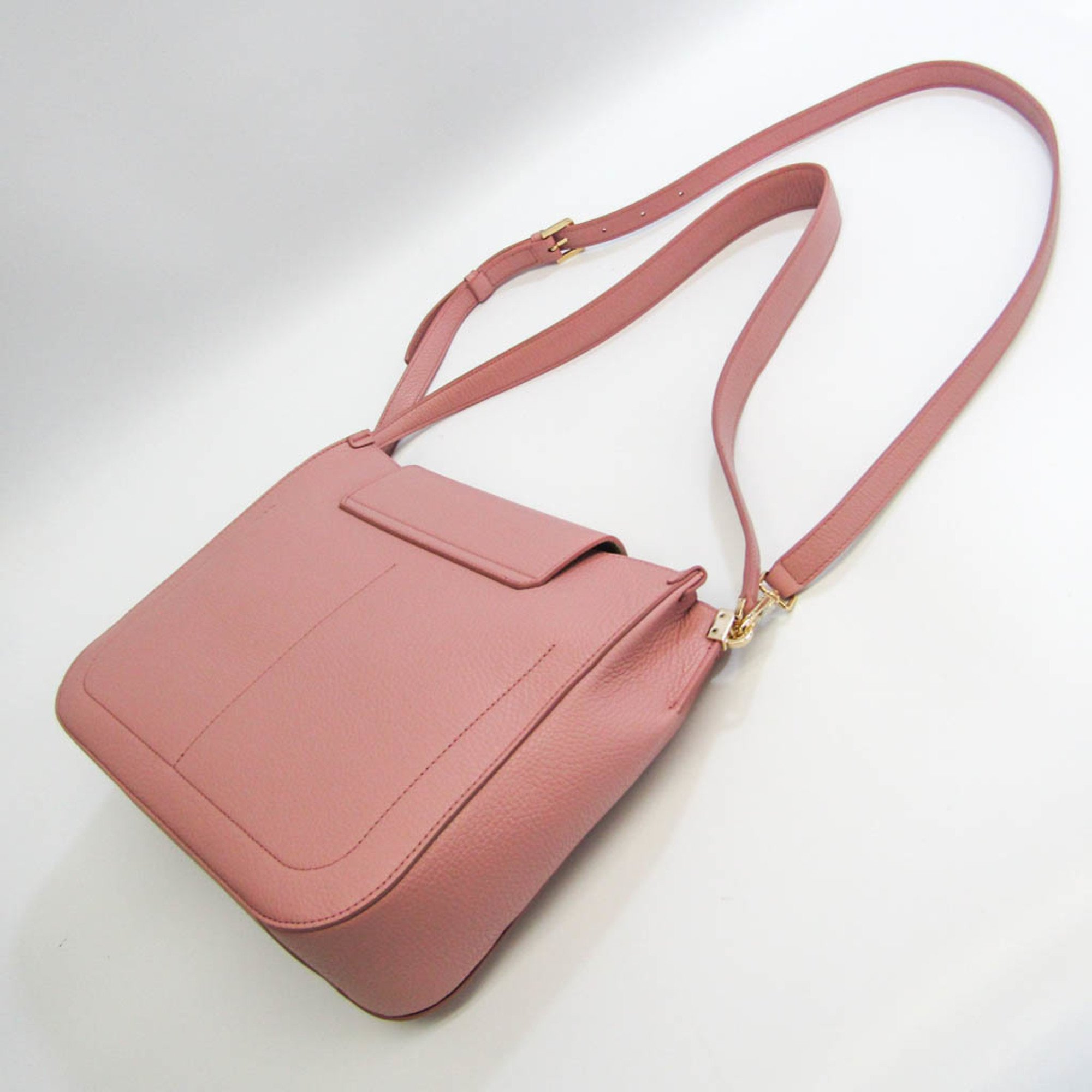 Furla SLEEK M HOBO BZT4 ABR Women's Leather Shoulder Bag Pink