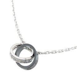 Cartier diamond love ladies necklace 750 white gold