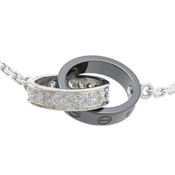 Cartier diamond love ladies necklace 750 white gold