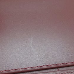 Cartier Mastline Long Wallet Women's Leather Bordeaux (Red)