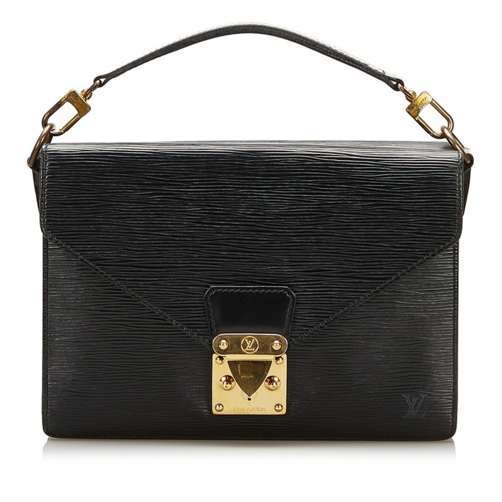 Louis Vuitton Soufflot M52222 Discontinued Shoulder Bag Epi Noir Black  Womens