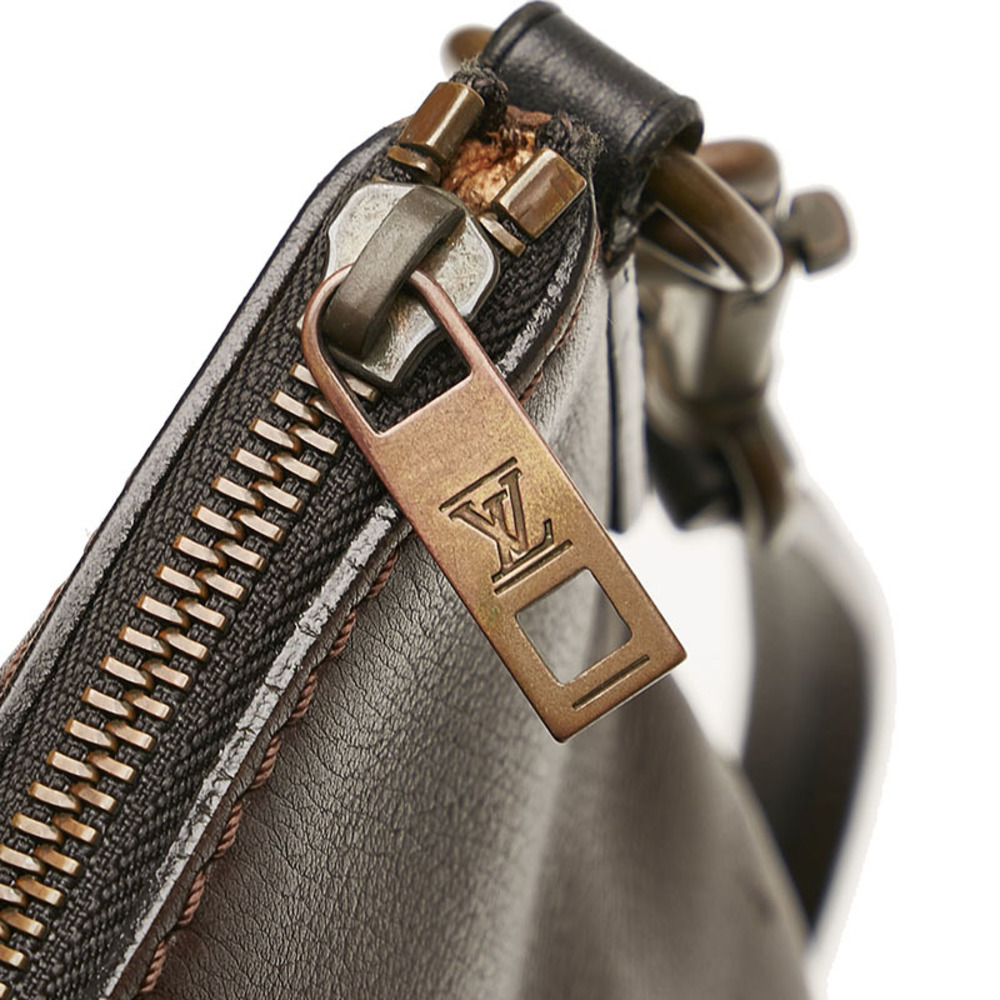LOUIS VUITTON Shoulder Bag M92072 reporter Utah leather Dark brown men –