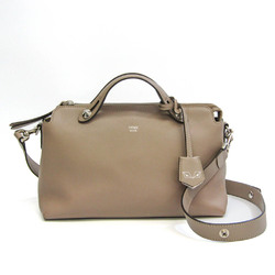 Fendi By The Way Medium 8BL124 Women's Leather Handbag,Shoulder Bag Gray Beige