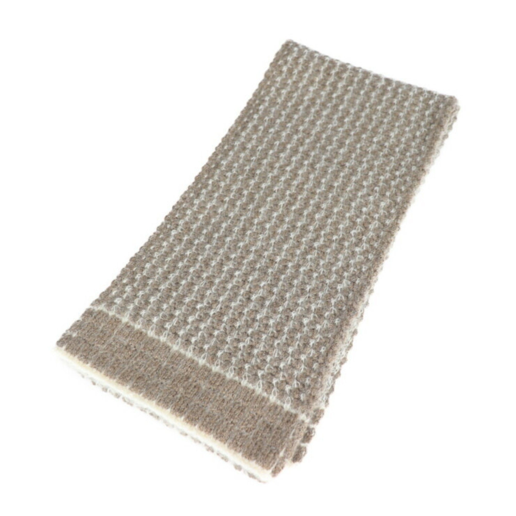 LOUIS VUITTON Louis Vuitton Echarpe cel muffler wool mohair beige