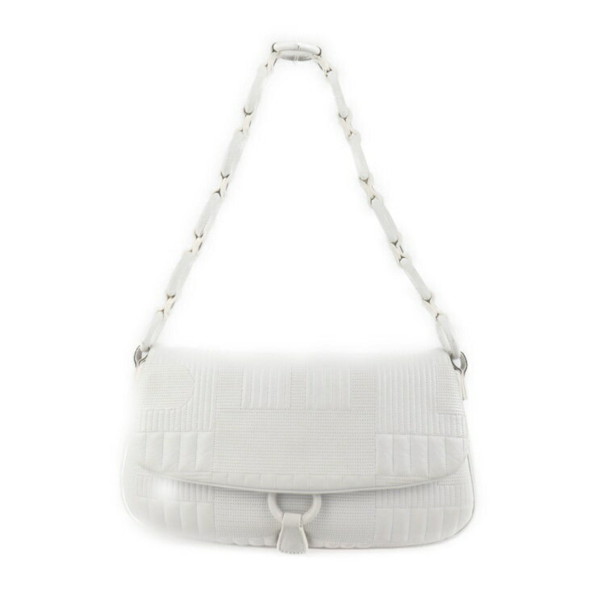 BALLY Barry shoulder bag leather white system stitch one semi-shoulder