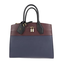 LOUIS VUITTON Louis Vuitton City Steamer MM Handbag M54260 Leather Marine Raisin Noir 2WAY Shoulder Bag Tote