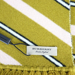 BURBERRY Burberry scarf 407535 wool cashmere mustard pink white stripe