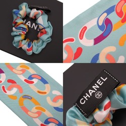 Chanel CHANEL scrunchie hair accessory blue series 100% silk