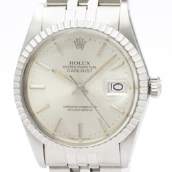 Polished ROLEX Datejust 18K White Gold Steel Automatic Watch 16030  BF554360