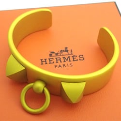 Hermes HERMES bangle collie edo cyan yellow gold metal material bracelet wide women's men's