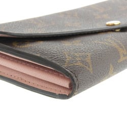 Louis Vuitton LOUIS VUITTON Monogram Portefeuille Sarah Pink Long Wallet Rose Ballerine M62235