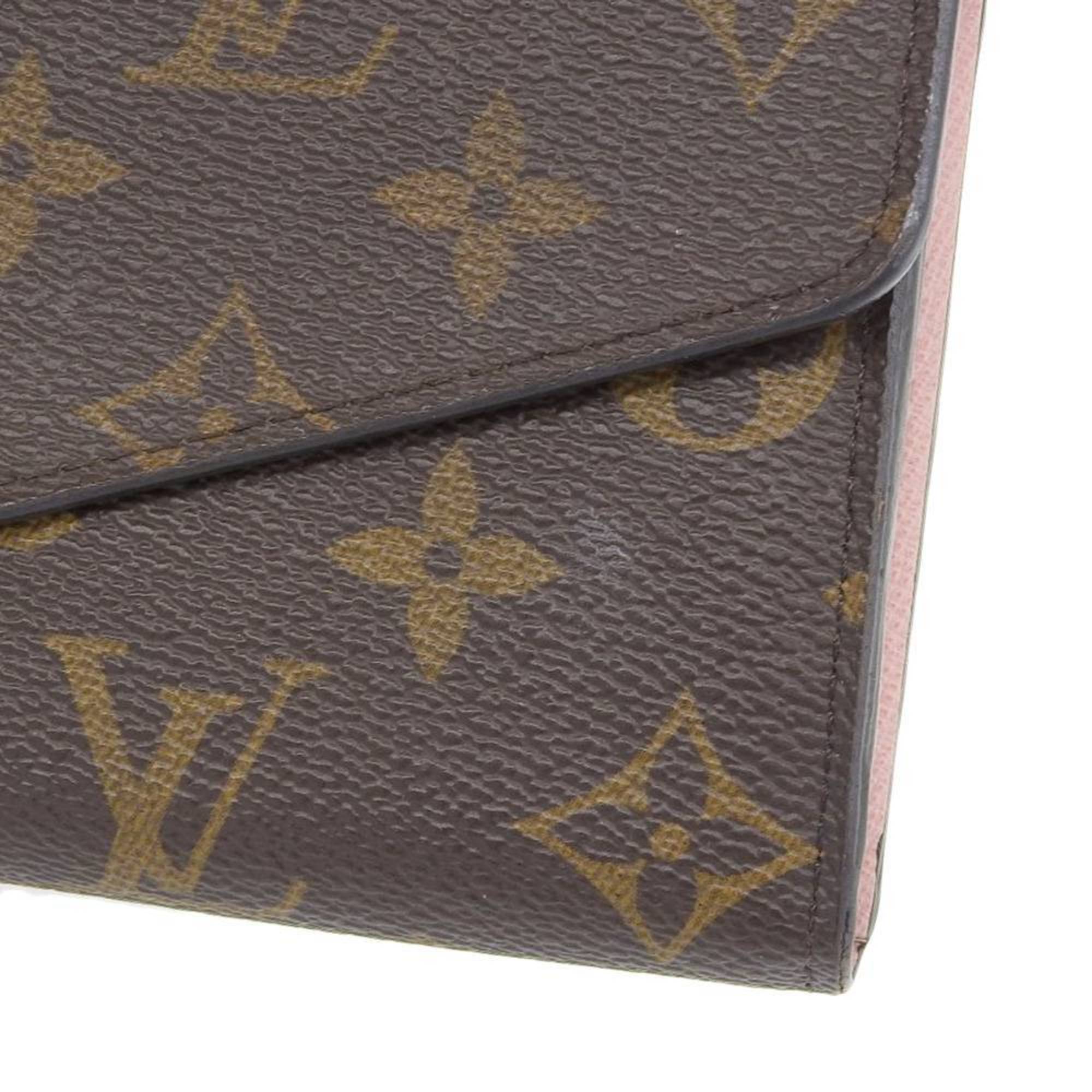 Louis Vuitton LOUIS VUITTON Monogram Portefeuille Sarah Pink Long Wallet Rose Ballerine M62235