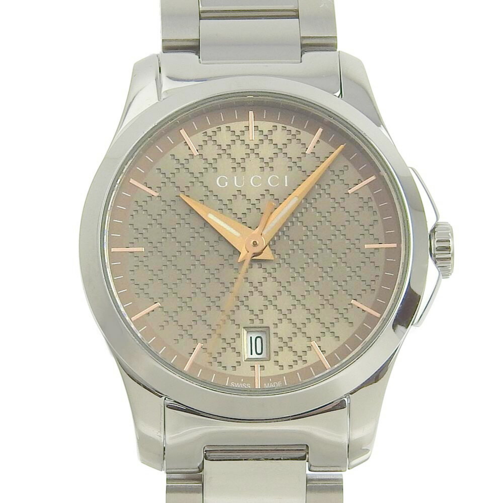 Gucci GUCCI G Timeless Date Ladies Quartz Battery Watch 126 5 YA126594