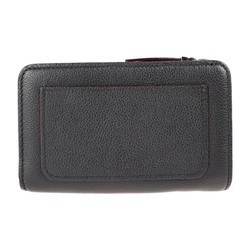 JIMMY CHOO Jimmy Choo bi-fold wallet leather black L-shaped zipper