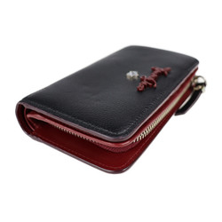 JIMMY CHOO Jimmy Choo bi-fold wallet leather black L-shaped zipper