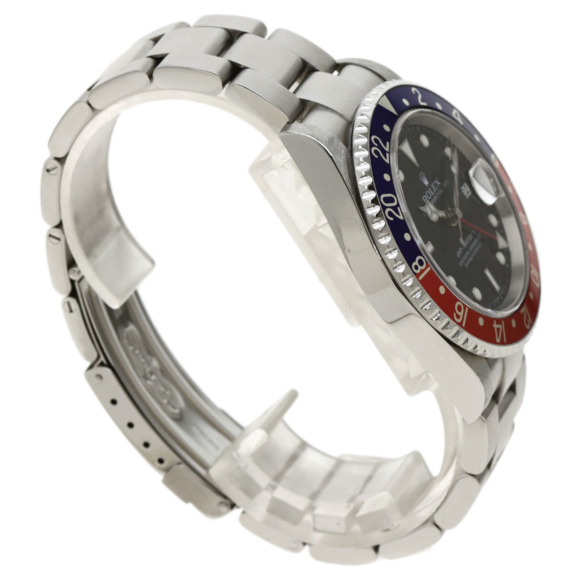 Rolex 16710T GMT Master 2 Red Blue Bezel Stick Dial Watch Stainless Steel SS Men's ROLEX