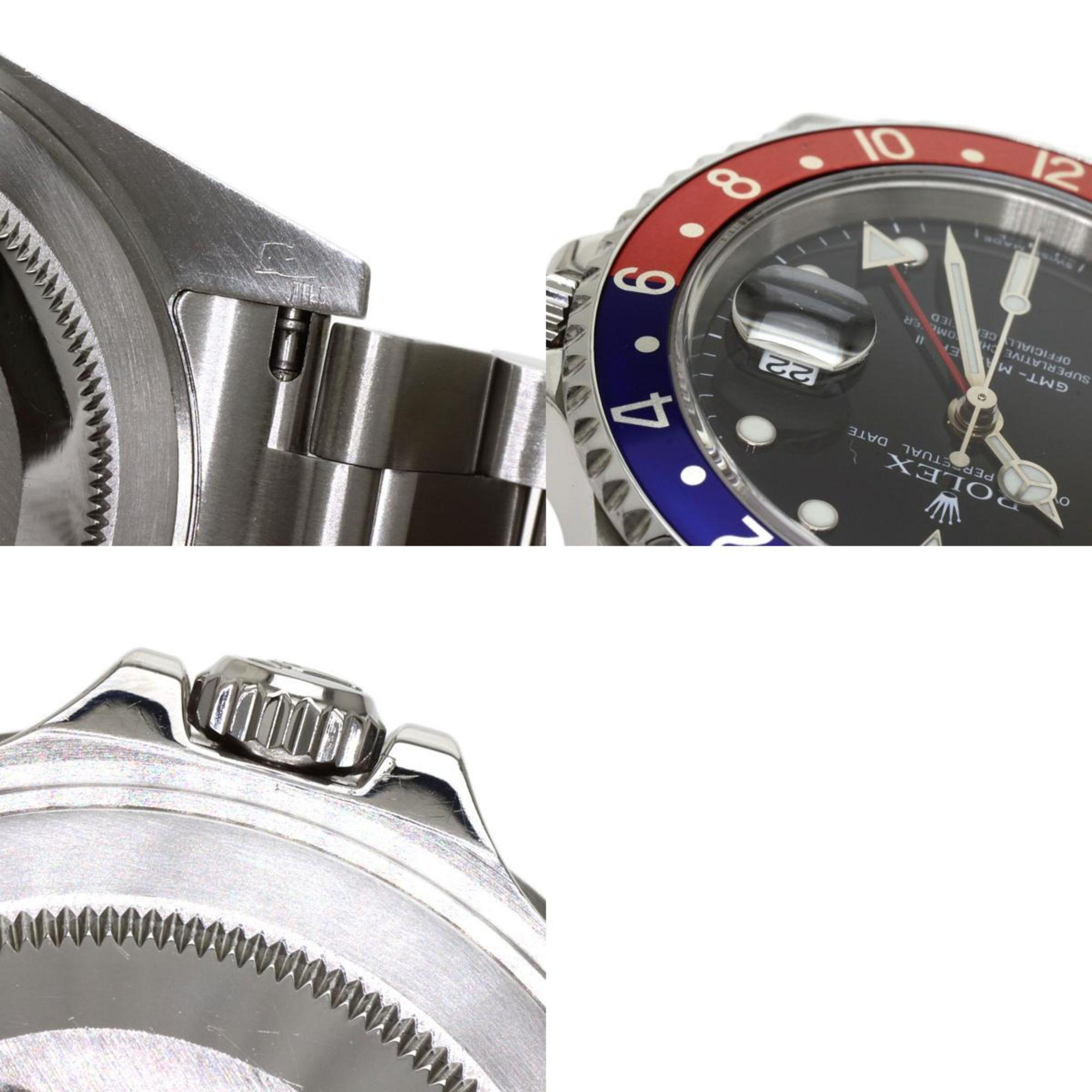 Rolex 16710T GMT Master 2 Red Blue Bezel Stick Dial Watch Stainless Steel SS Men's ROLEX