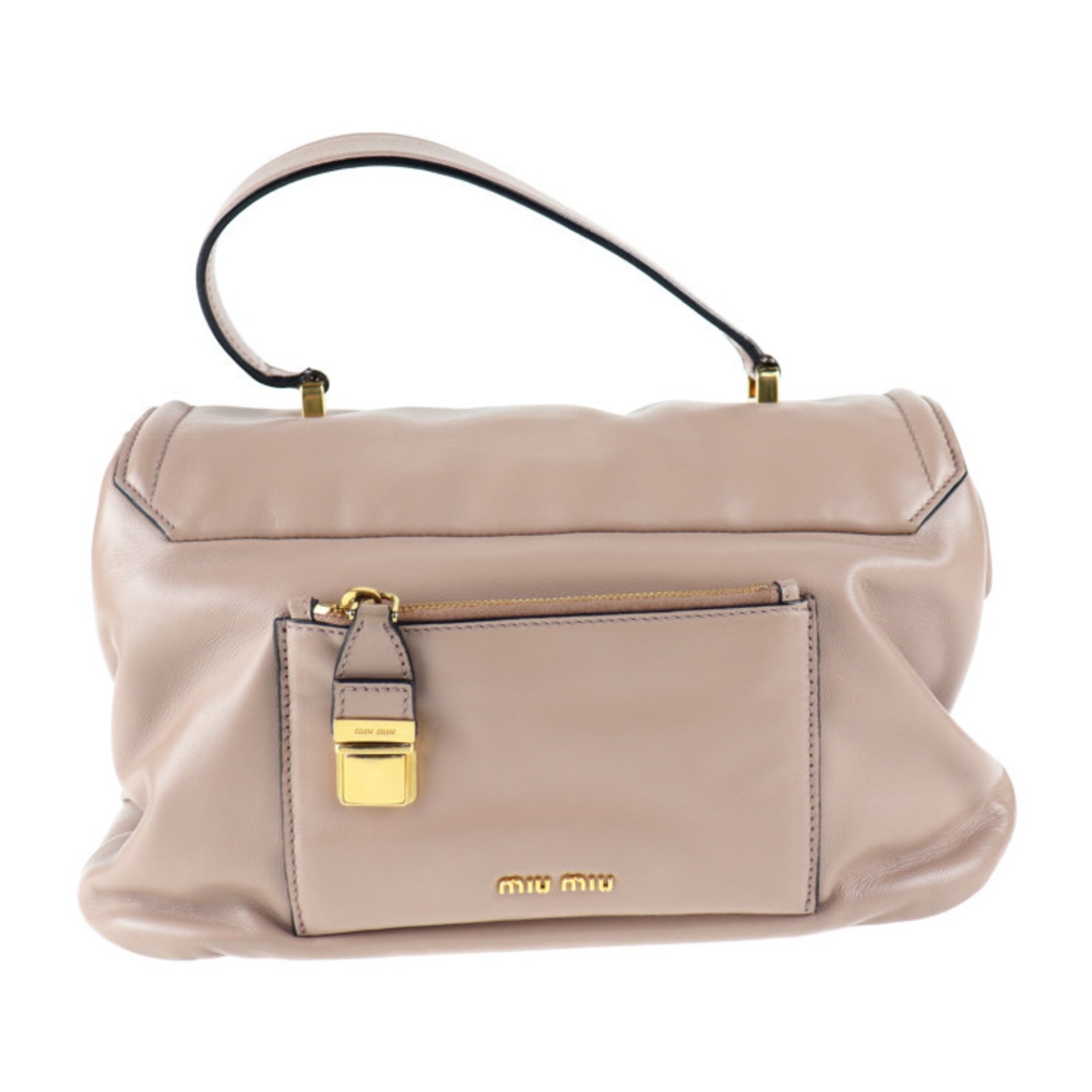 Miu Miu MIUMIU handbag RN1079 leather CAMMEO pink beige 2WAY