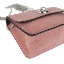 COACH shoulder bag 12092 leather pink chain pochette crossbody