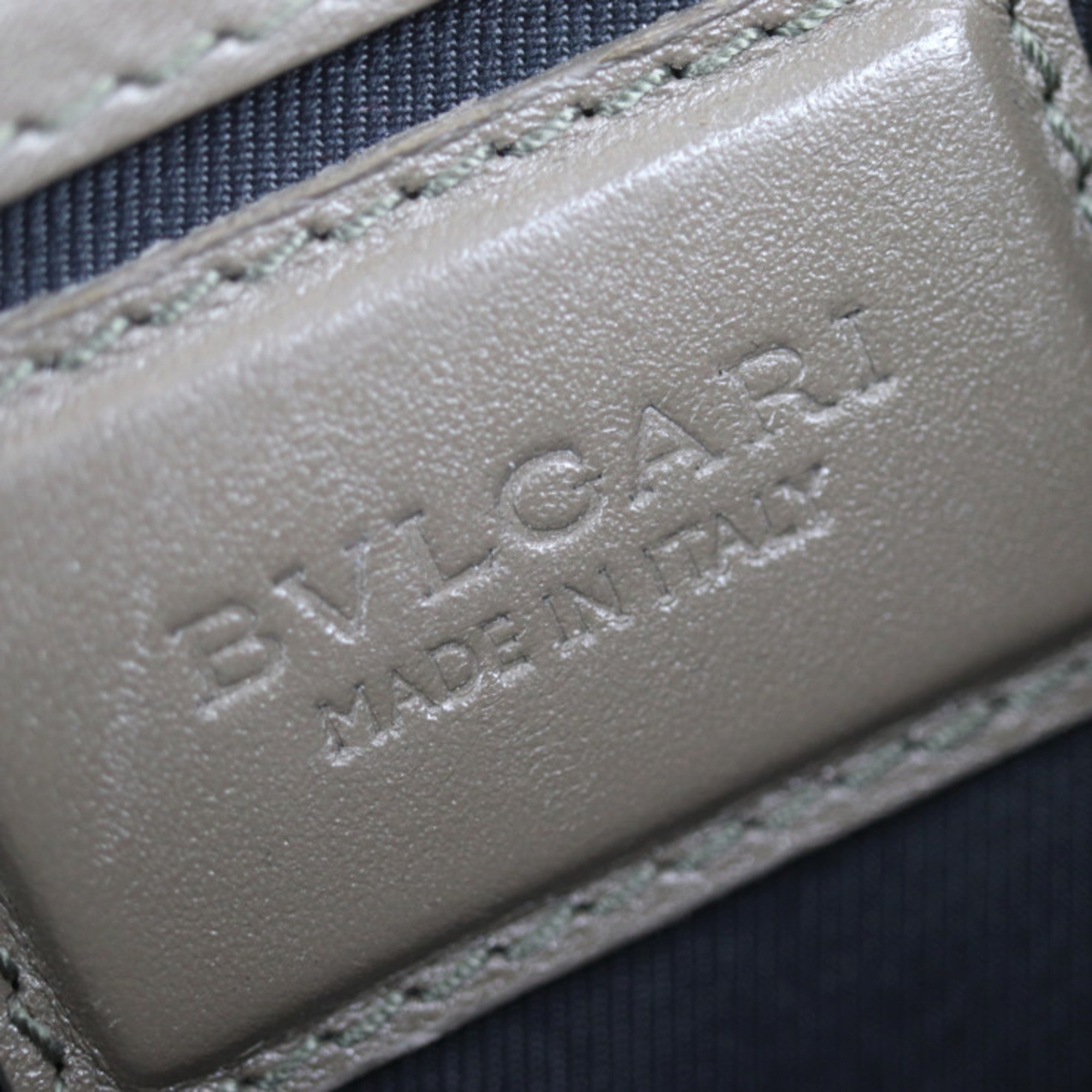 BVLGARI Bulgari shoulder bag 38639 leather blue gray 2way
