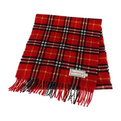 Burberrys Burberry scarf cashmere 100% red check pattern