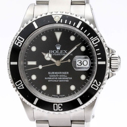 Polished ROLEX Submariner 16610 Date P Serial Steel Automatic Watch BF554350