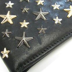 Jimmy Choo ALBANY Women,Men Leather Studded Wallet (bi-fold) Black