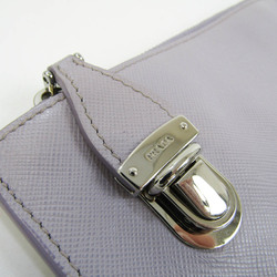 Prada Saffiano Women's Leather Clutch Bag Light Purple