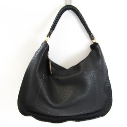 Fendi Selleria Women's Leather Handbag,Shoulder Bag Black