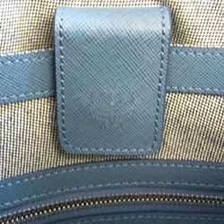 MCM MMF 5SLS62 LU001 Men's Leather Handbag,Shoulder Bag Light Blue