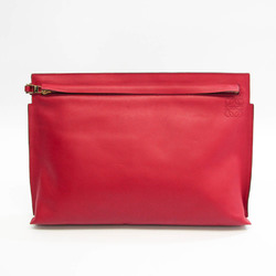 Loewe T Pouch 109.54.K05 Women's Leather Pouch Red Color