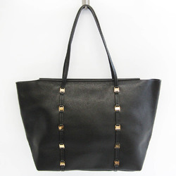 Salvatore Ferragamo Vara GG-21H604 Women's Leather Tote Bag Black