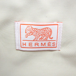 Hermes Leopard Pattern Women's Cotton,Linen Pouch Natural,Orange