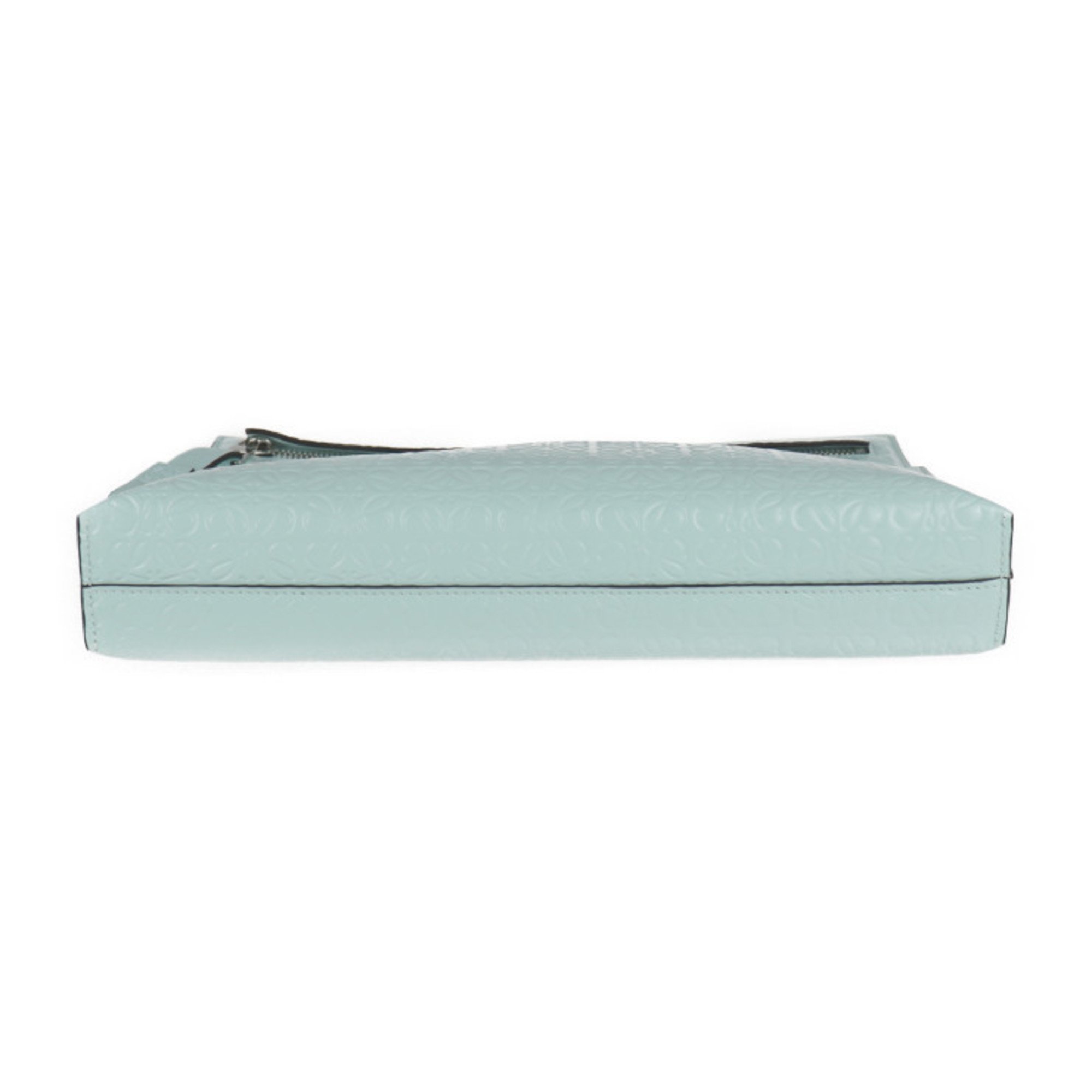 LOEWE Loewe T Pouch Repeat Anagram Clutch Bag 109.10GW05 Patent Leather Light Blue