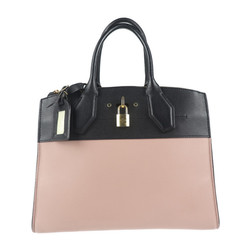 LOUIS VUITTON Louis Vuitton City Steamer MM Handbag M53019 Taurillon Leather Magnolia Black