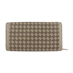 BOTTEGA VENETA Bottega Veneta intrecciato long wallet 150509 leather khaki gray