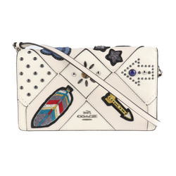 COACH Coach Canyon Wallet Embellished Shoulder Bag 57712 Leather Studs White