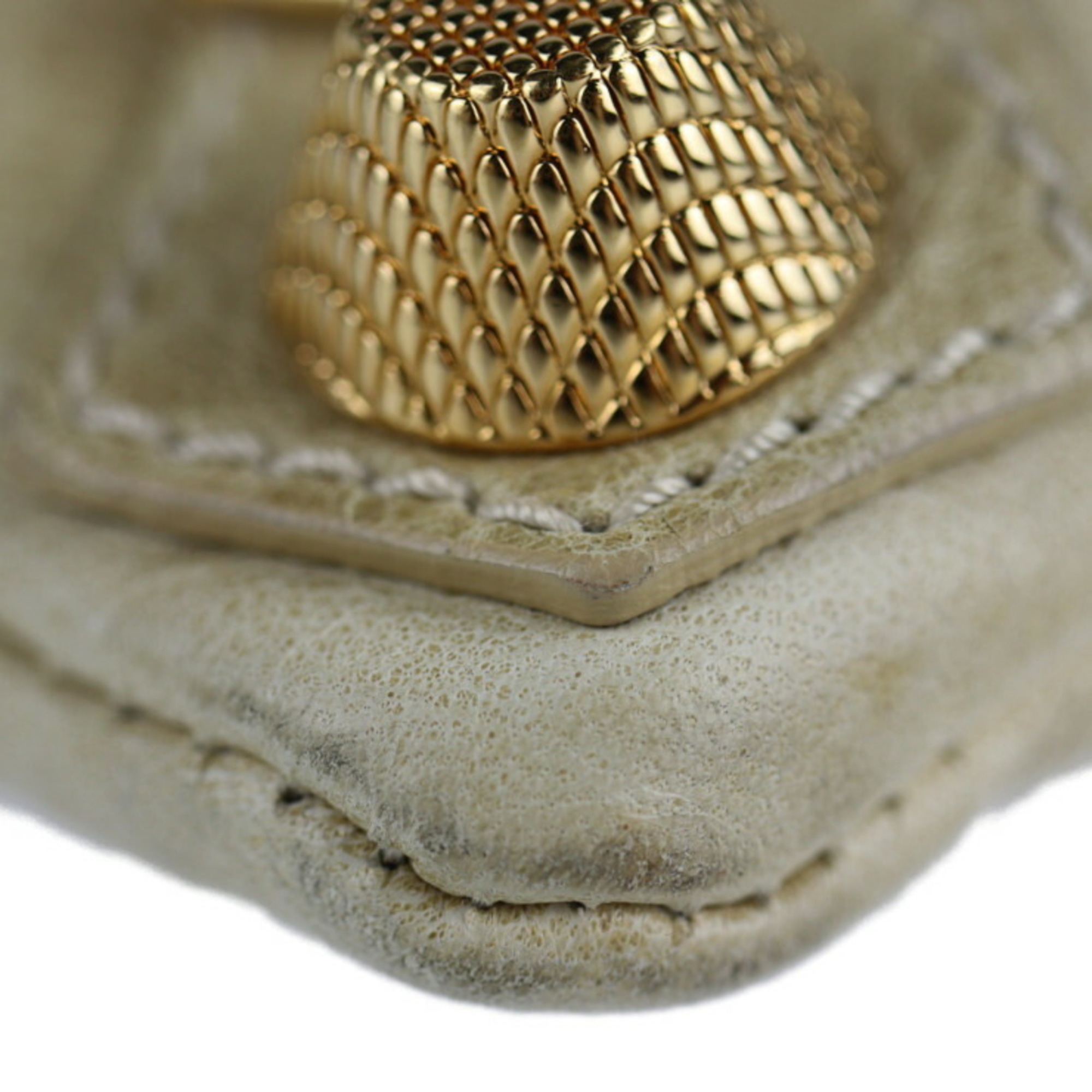 BALENCIAGA Balenciaga Giant Envelope Clutch Bag 186182 Leather Beige Gold Hardware