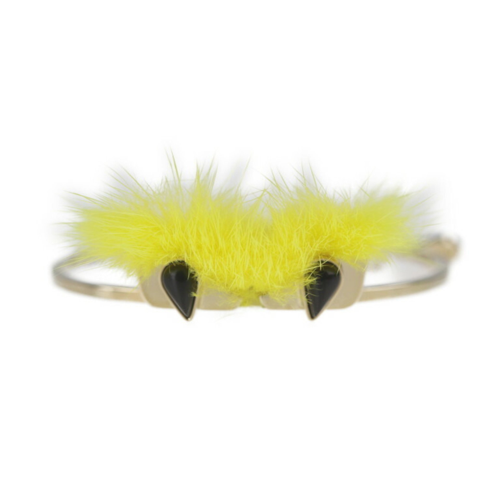 FENDI Fendi monster bracelet metal fur gold yellow bangle