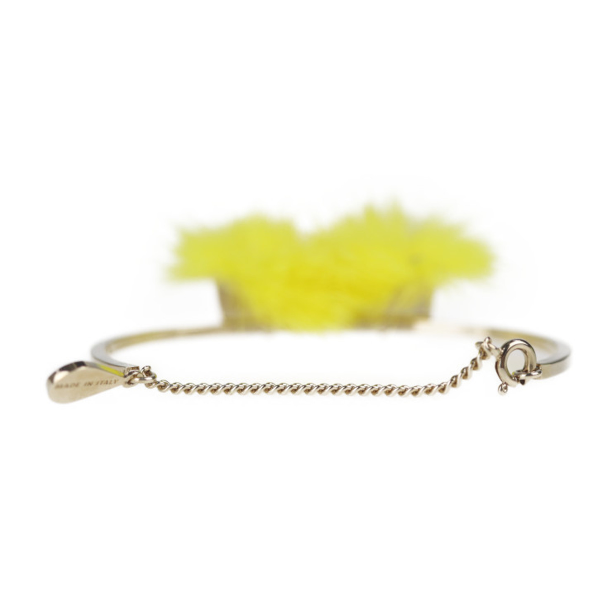 FENDI Fendi monster bracelet metal fur gold yellow bangle