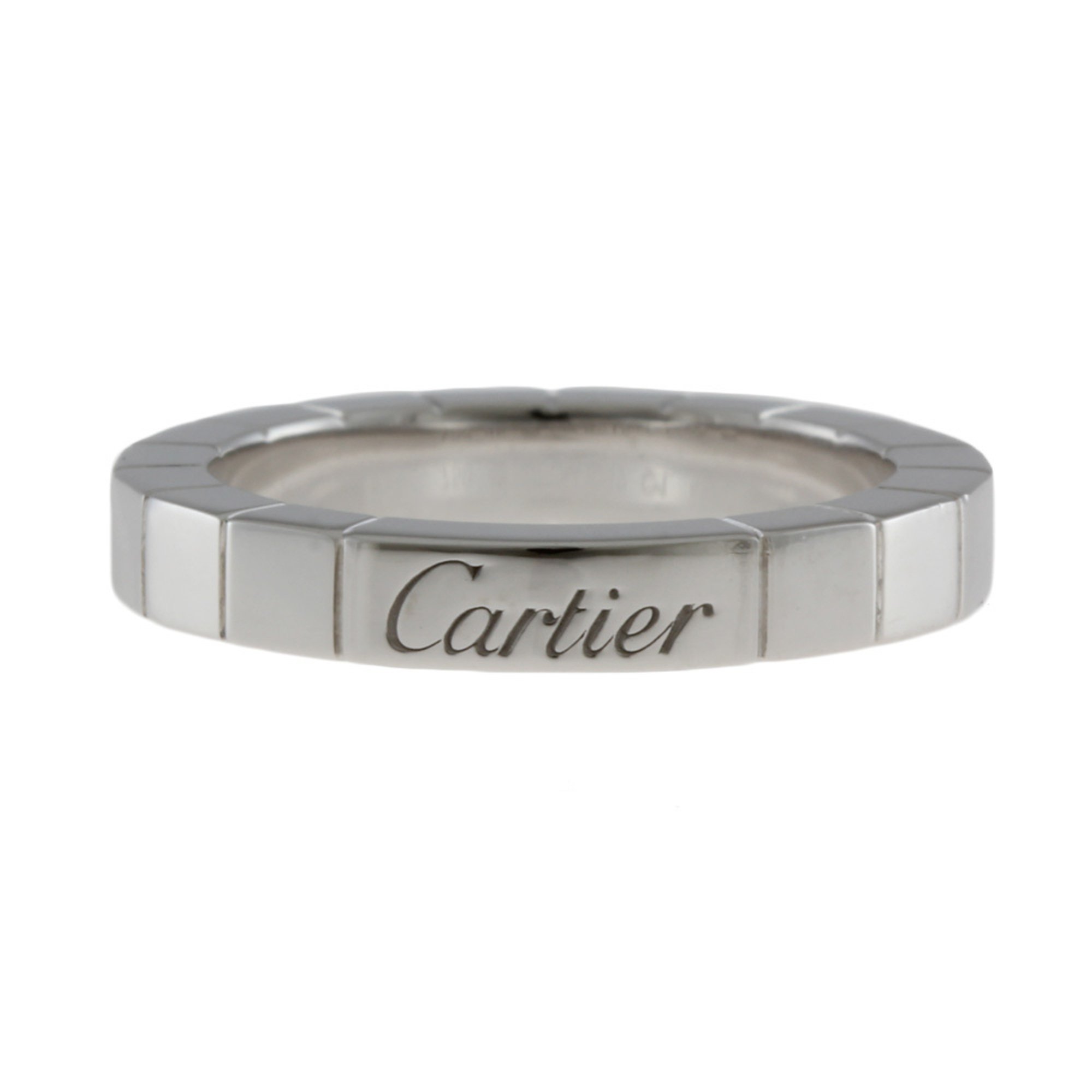 Cartier CARTIER Laniere #48 Ring No. 8 18K K18 White Gold Women's