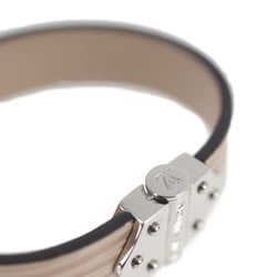 LOUIS VUITTON Louis Vuitton Brasserie Spirit Bracelet M6754F Notation Size 17 Epi Leather Beige Series Silver Metal Fittings